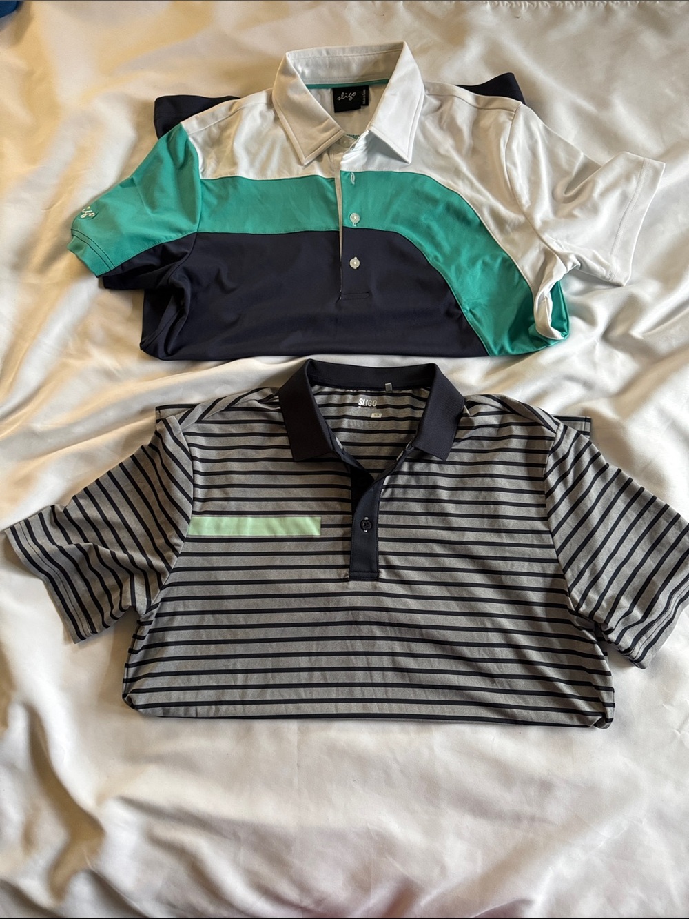 Two Sligo Golf Polo’s Like New size Small